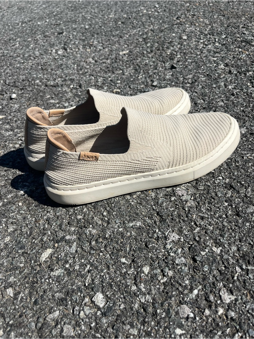 UGG Women's Slip-On Knit Loafers in Beige